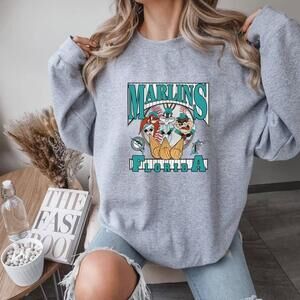 Unisex Sweater, Florida Marlins Looney Pullover Shirt